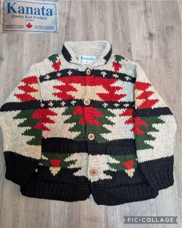 KANATA [ 희소 모델 ] 치마요 패턴 카우친 스웨터 캐나다제