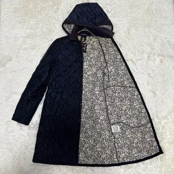 라벤햄 리버티 패턴 퀼팅 코트 후드 영국제 안감 꽃무늬 38