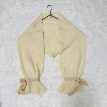 FOXEY 리본 포함 캐시미어 볼레로 가디건 아이보리 프리 사이즈