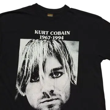 레어 90s NIRVANA Kurt Cobain 추모 T셔츠 Euro