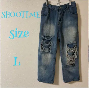 SHOOTIME 데미지 데님 팬츠 L