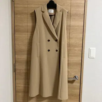 새상품급 Auie F 베이지 베스트 롱 베스트 M 38