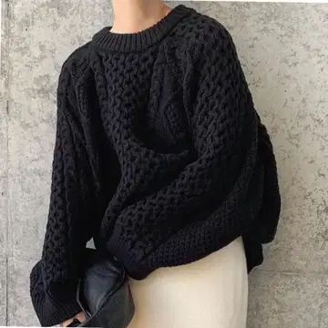 select MOCA 셀렉트모카 빈티지 라이크 케이블 니트