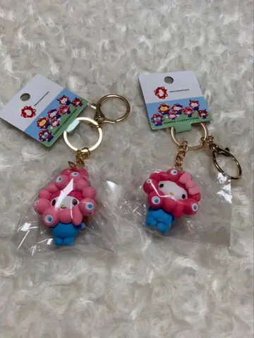 역할놀이 키링 마이멜로디 & 키티 2개 세트