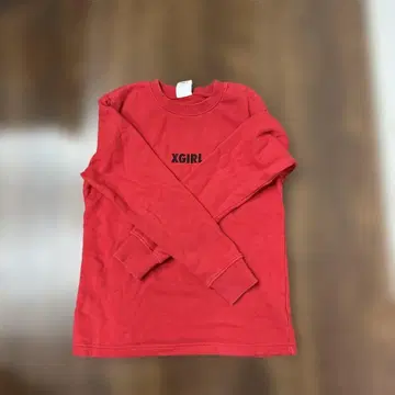 XGIRL 로고 레드 트레이닝복