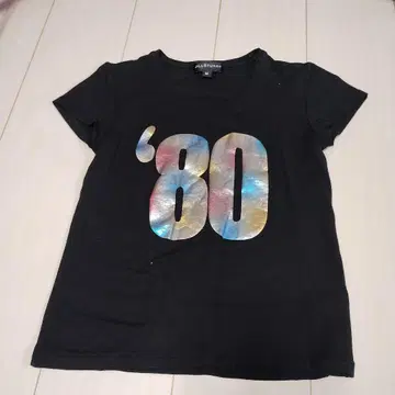 치비T Y2K '80 그래픽 프린트 티셔츠 M 블랙 그런지 갸루