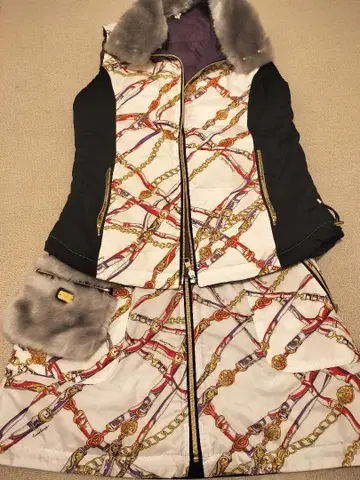 체인 패턴 퍼 포함 셋업 비바 하트 드레스 캠프