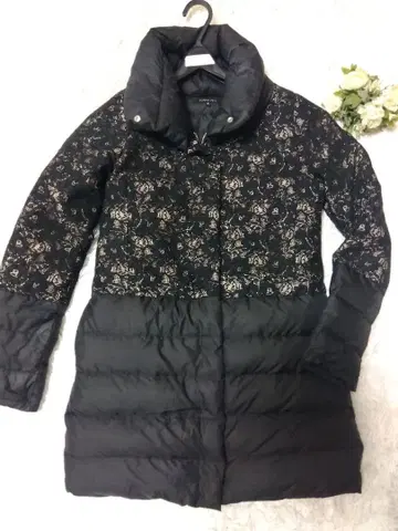 파트리치아 페페 블랙 다운 코트 레이스 40 블랙