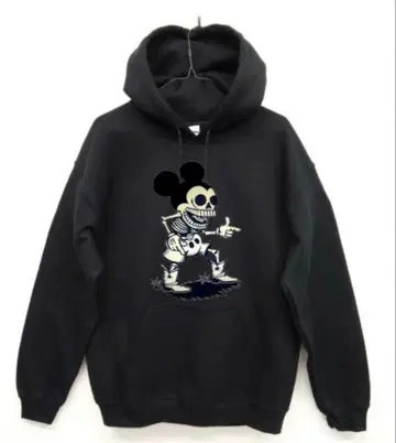 남녀 공용 해골 스컬 패러디 후드티