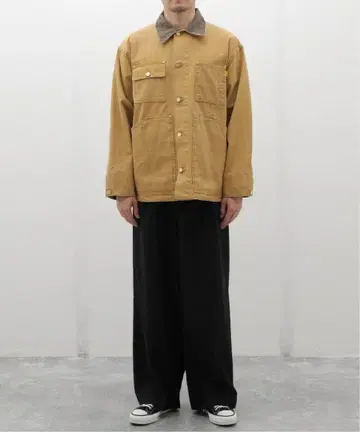 브라운 커버올 코듀로이 옷깃