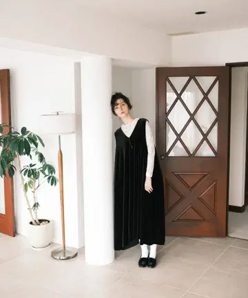 THE DRESS #16 no-sleeve velour one piece