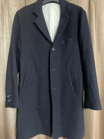 Gold 네이비 체스터 코트