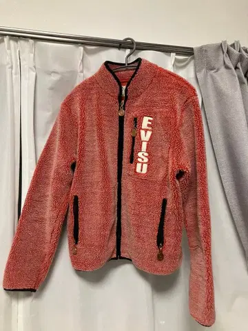 EVISU 플리스 자켓 사이즈 36 레드