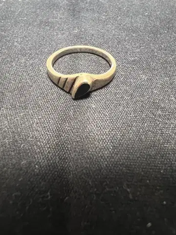 실버 925 반지 블랙 스톤 사이즈 10호