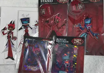 Hazbin Hotel Alastor 아크릴 스탠드 키체인 세트