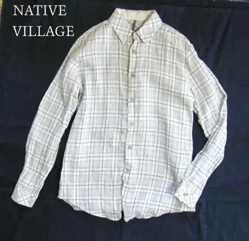 NATIVE VILLAGE 린넨 롱 셔츠
