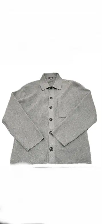 유니클로 그레이 버튼 셔츠