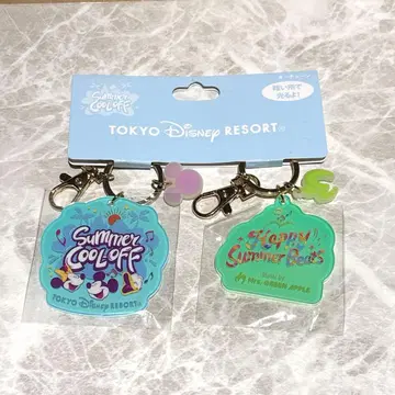 디즈니랜드 미세스 그린애플 서머쿨오프 키링 세트