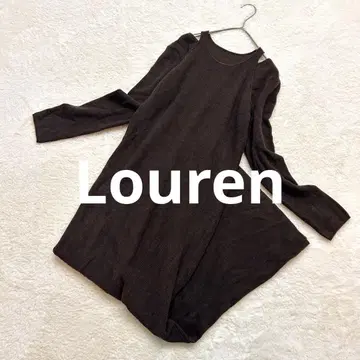 Louren 맥시 니트 원피스 브라운