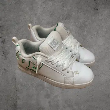 DC 화이트 그린 스니커즈 sk8 스케이터