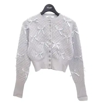 스나이델 니트 가디건 리본