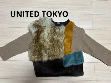 UNITED TOKYO 블랙 퍼 블루 오버