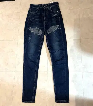 GYDA 스키니 팬츠 데님 데미지