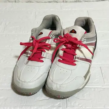 엘레쎄 스니커즈 화이트 핑크 23cm 여성용