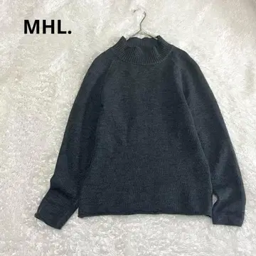 MHL. 울 100% 모크넥 니트 그린 그레이 계열