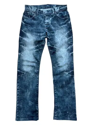 토네이도 마트 워시 가공 블랙 데님 팬츠 M