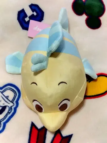 택 포함 디즈니 인어공주 플라운더 봉제 인형