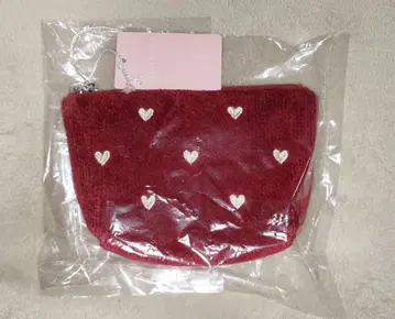 새상품 러브러리 바이 페이 러브러리 하트 보트형 파우치 S 레드