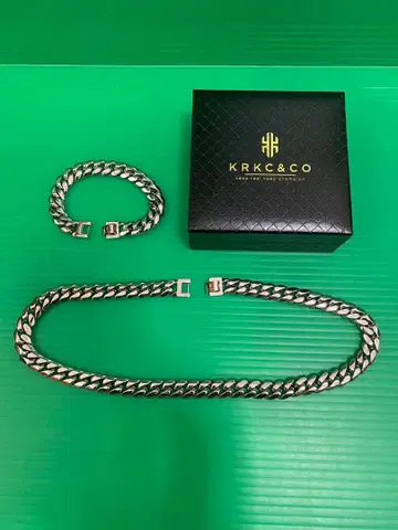 KRKC&CO 체인 목걸이와 팔찌 세트