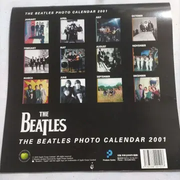 THE BEATLES PHOTO CALENDAR 2001