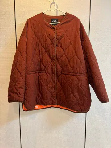 ZARA 테라코타 퀼팅 자켓 XS-S