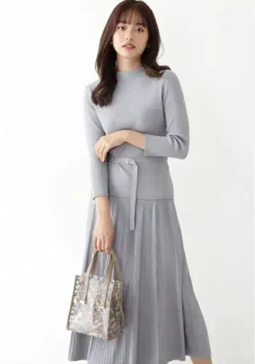 프로포션 리브 니트 셋업