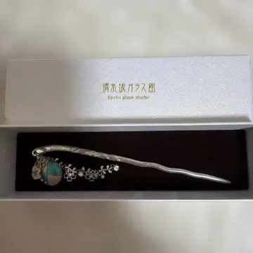 교토 헤어콤 유리구슬 벚꽃 모티브