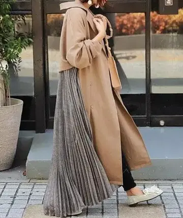 새상품 안티카 트렌치 롱 코트 택 포함 새상품