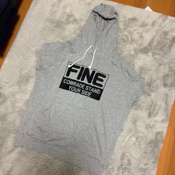 그레이 후드 부착 후드티