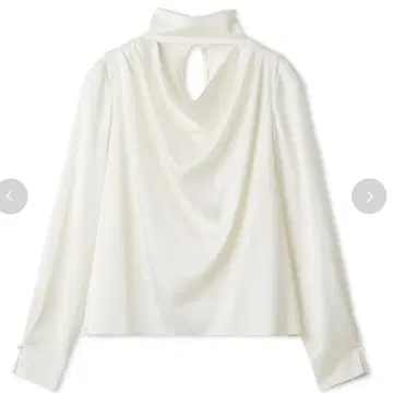 프레이 아이디 2025AW 새틴 드레이프 블라우스 WHT 화이트