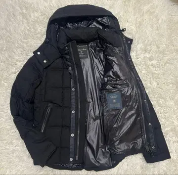 나노 유니버스 니시카와 다운 다운 자켓 울 후디 블랙 S