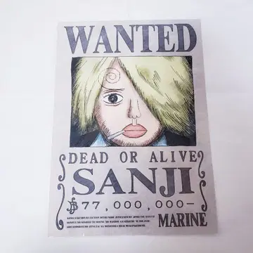 수주 없음 한정품 ONEPIECE 지명수배서 상디