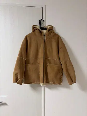sm2 브라운 후드 부착 보아 안감 자켓