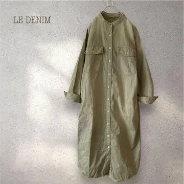 SLOBE IENA LE DENIM 밴드 카라 셔츠 원피스