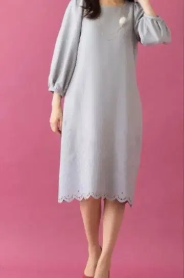 로즈 티아라 빅 사이즈 46 컷워크 자수 원피스