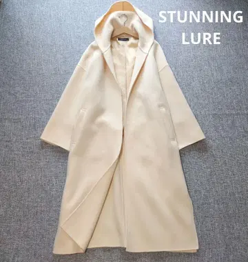 스터닝 루어 리버 후디드 코트 오버 사이즈 루즈핏 아이보리