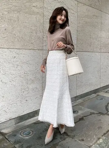 anuans 오리지널 트위드 머메이드 스커트