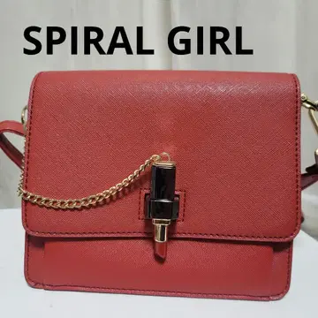 새상품급 SPIRAL GIRL 숄더백 레드 귀여운 립 숄더백