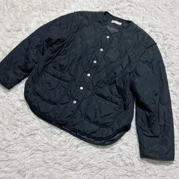 [ c6704 ] SENCE OF PLACE 퀼팅 자켓 블랙