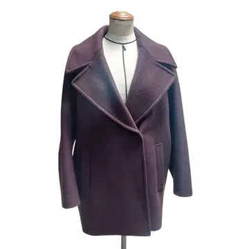 새상품급 CITY 슈퍼 140 빅 칼라 코트 보르도 M